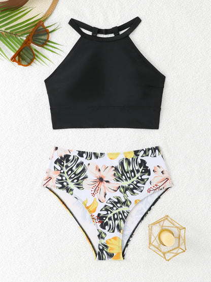 High Waist Swimsuit Bikini Women Printed Swimwear Female Bathers Swimming Bathing Swim Suit Summer Beachwear