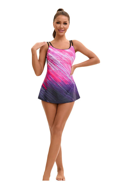 Tankini Swimsuits for Women Tummy Control Two Piece Bathing Suits Flowy Swim Tops with Boy Shorts