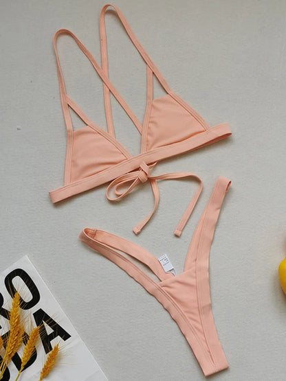 Extreme Mini Micro Thong Bikini Women Swimsuit Female Swimwear Two Pieces Bikini Set String Bathing Suit Swim Lady