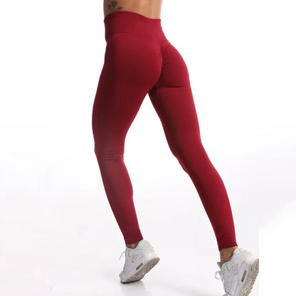 Super Elastic Hip Lifting Slimming Yoga Pants Women High Waist Pure Color Tight Absorbent Sweat Exercise Leggings