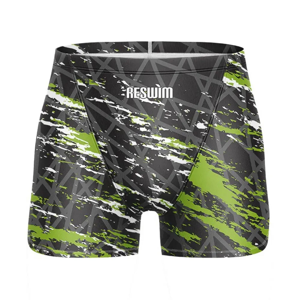 Men's Beach Tights Shorts Swim Jammer Swimsuit Swimming Trunks Athletic Training Swimwear Lycra Running Diving Surfing Pants