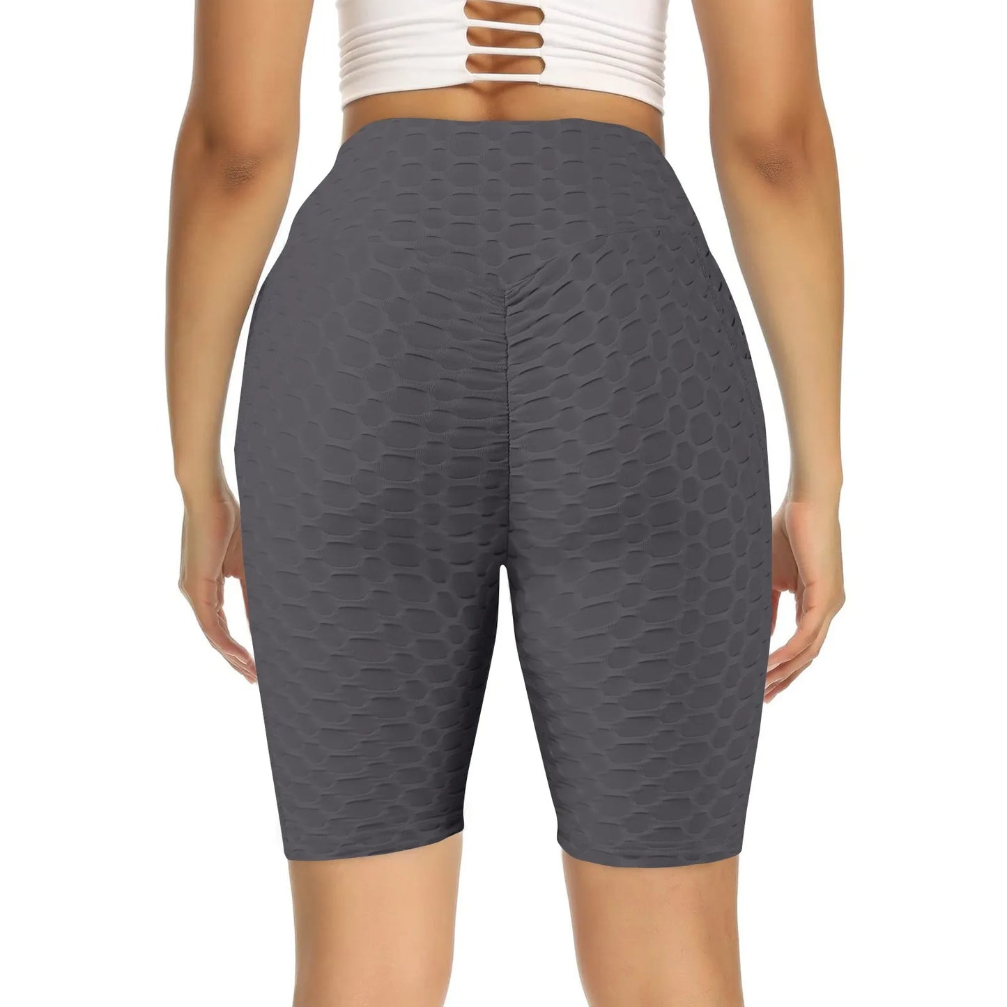 Women's Capris Yoga Fitness Peaches Buttocks Bubble Sports Leggings With Pockets Pants for Women Women’s Yoga Pants