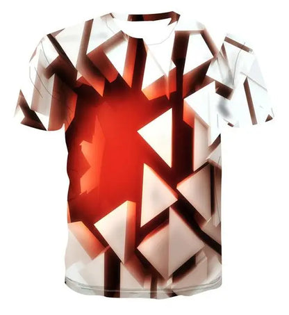 Men's 3d T-shirt Casual Short-sleeved O-neck Fashion Funny Printing T-shirt Men and Women T-shirt High-quality