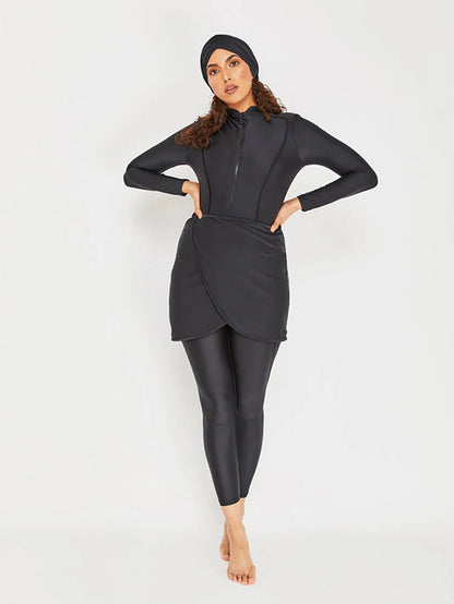 3PCS Modest Burkini Femmes Short/Long Sleeves Islamic Swim Suit Swimwear Women Swimsuit