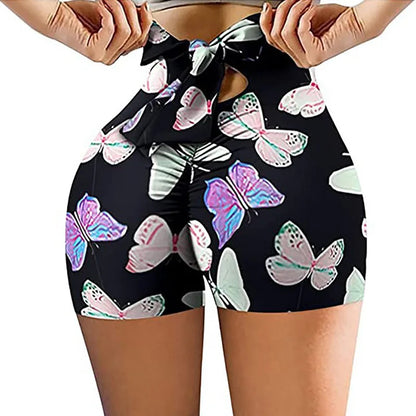 Women's Peach Hot Pants Heart Hip Tight Fitness Dance Sports Shorts
