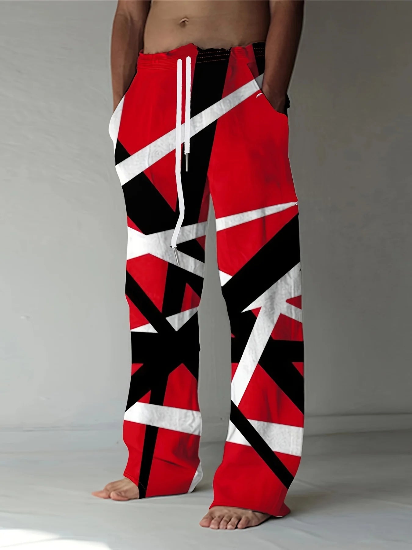 Oversized Casual Pants, Drawstring Wide-legged Pants, European And American Popular Urban Fashion Pants, Spring And Summer Pants