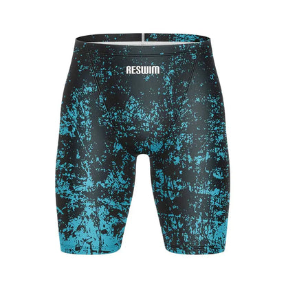 Mens Summer Swim Jammer Quick Dry Swimsuit Print Swimming Beach Tights Shorts Surfing Trunks Men's Swimwear Sports Training Pants