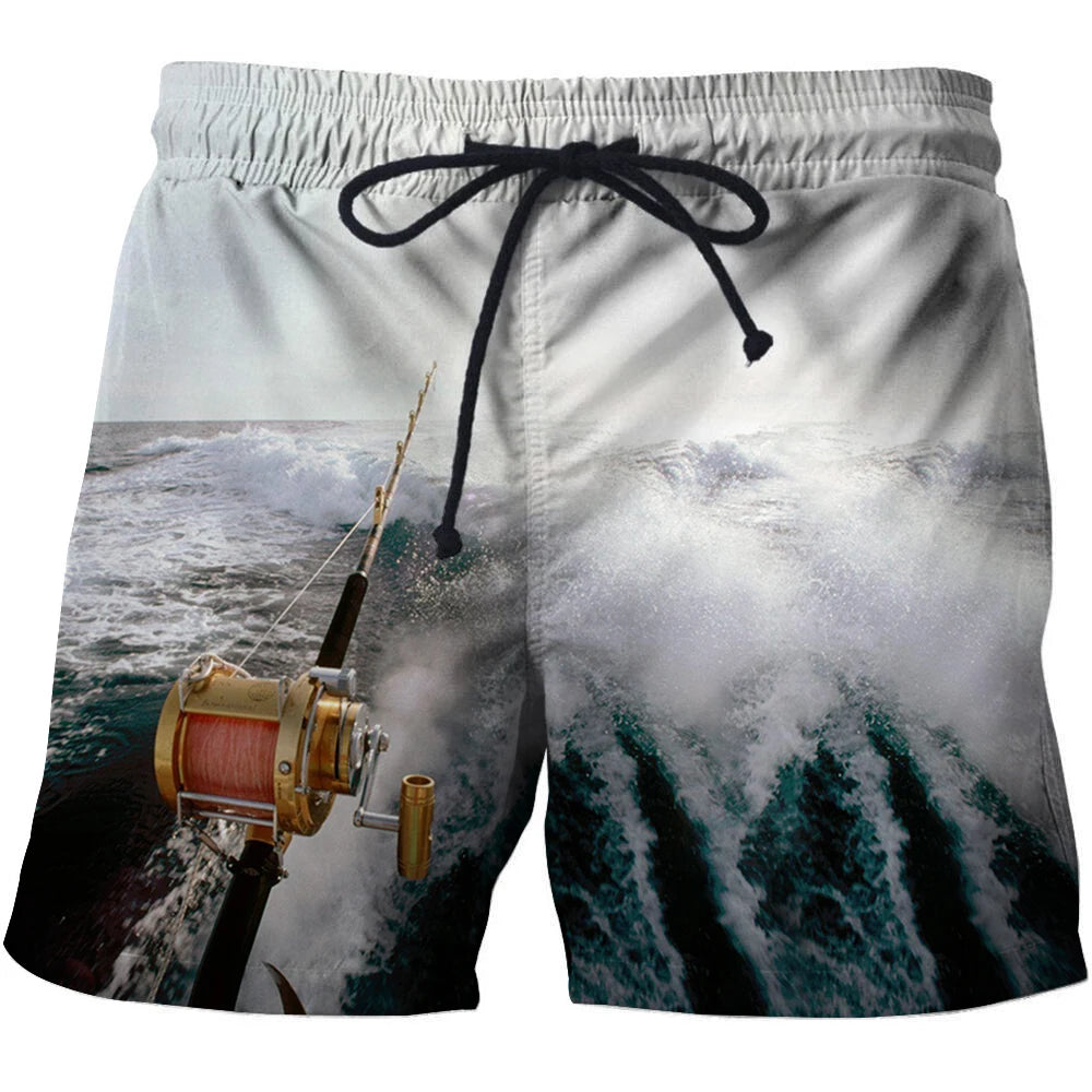 Men's Swimwear Shorts Animal Fish 3d Surfing Board Short Kids Beach Shorts Men Trunk Masculina Swimsuit Sports Pants Brief Boy