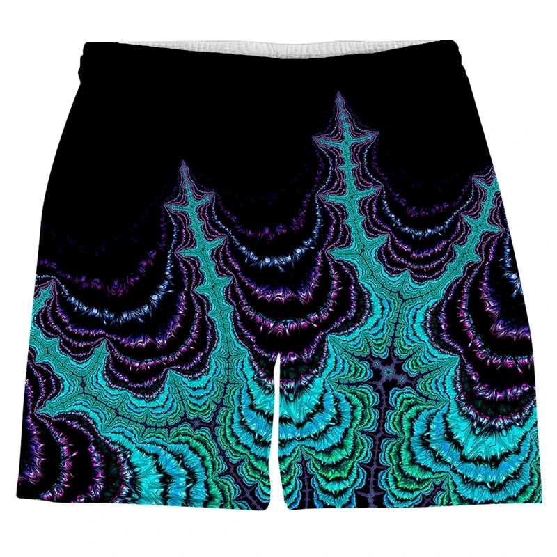 Colorful Psychedelic Pattern Beach Shorts For Men 3d Print Personality Short Pants Summer Fashion Male Quick Dry Swimming Trunks