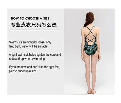 5 Designs Women Professional One-Piece Swimsuit Swimwear