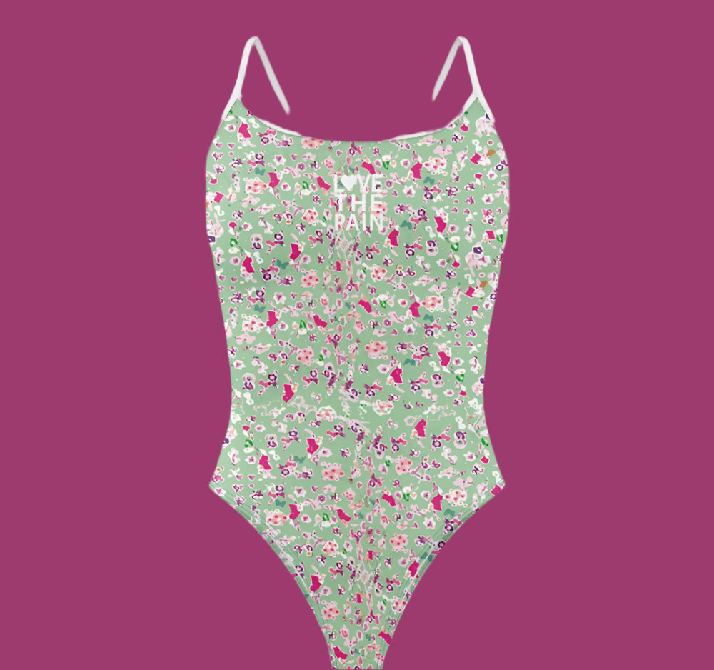 Love The Pain Women's Bikini Thin Strap Triangle Swimsuit Competition Swimsuit Summer Function Training Print Bathing Suit