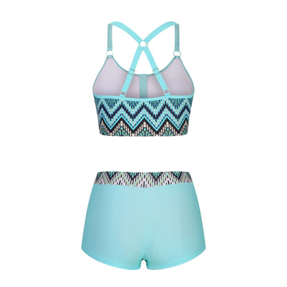 Women High Waisted Bikini Push Up Two Piece Swimsuits Vintage Swimsuit Two Piece Women Beach Strappy Swimwear