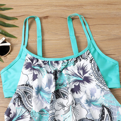 Women'S Printed Sling Split Boxer Shorts Bikini Plus Size Swimsuit Two Piece Comfortable