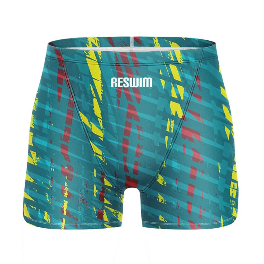 Men's Beach Tights Shorts Swim Jammer Swimsuit Swimming Trunks Athletic Training Swimwear Lycra Running Diving Surfing Pants