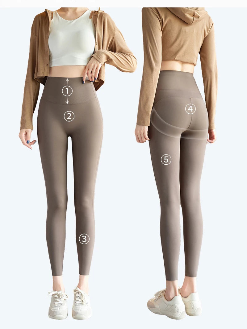 Sharkskin Sport Leggings Women High Waisted Butt Lifter Tight Fitting Fitness Yoga Push Up Leggings