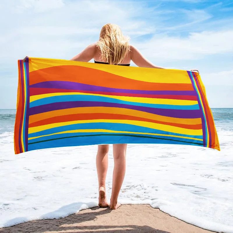 Microfiber Blanket Quick Drying Beach Towels Oversized Printing Towel Super Absorbent Pool Towel Blanket Boho Absorbent Towel