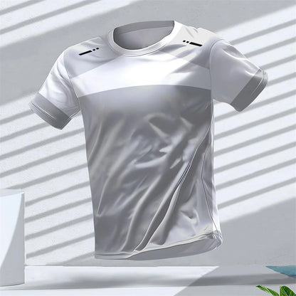 Gym Summer Quick Dry Breathable Men's T Shirt Outdoor Run Fitness Sports Short Sleeve Casual O-Neck Men Gym Sportswear T-Shirt