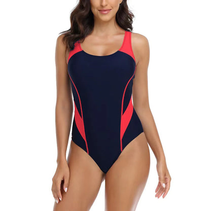 Women One Piece Slim Swimwear Female Backless Swimming Suit Sport Bathing Suit Surfing Fitness Clothing