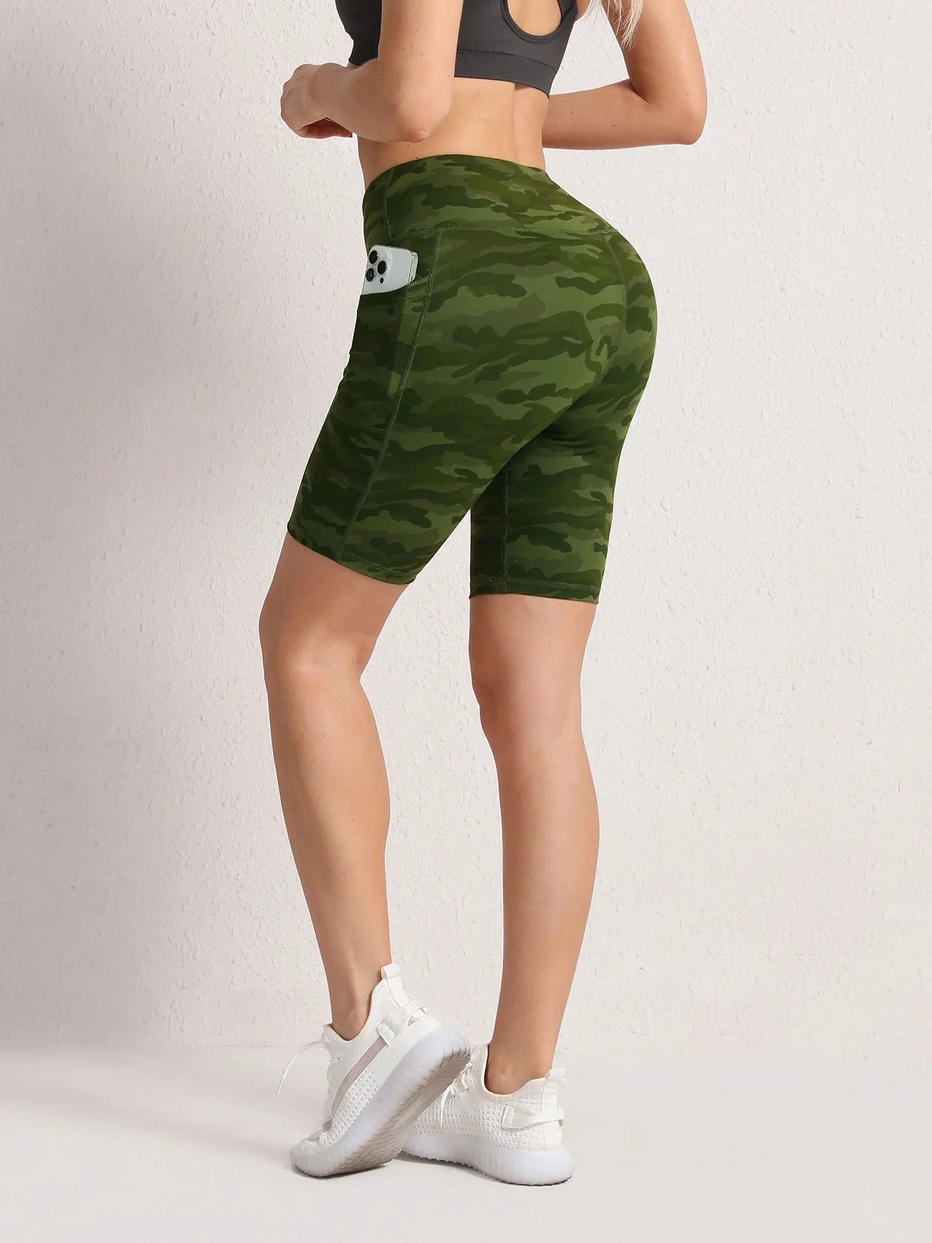 Camouflage Summer Shorts Women Activewear High Waist Pockets Running Outdoors Short Sport Pants Fashion Quick drying