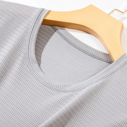 Plus Size 10XL 150KG summer Men sports Quick dry tshirts Short sleeve hole Breathable out door tees large size elasticity tops