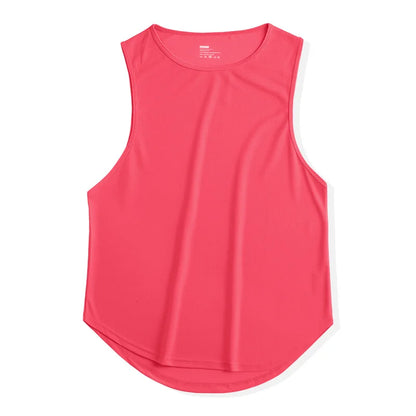 Men's Quick-Drying Sport T-shirt for Fitness and Marathon Workout Sleeveless Basketball Vest Loose Running Tank Top