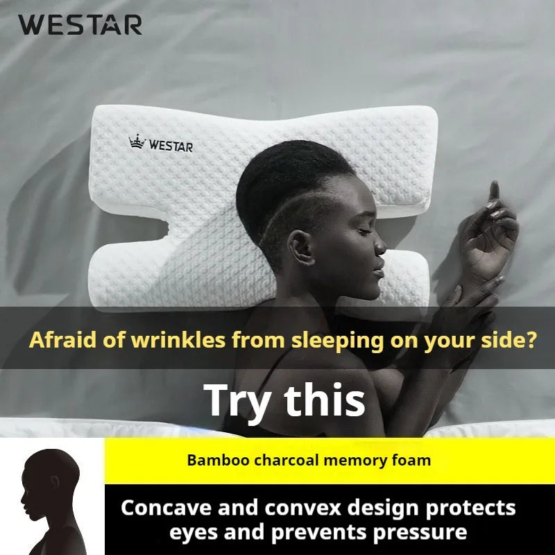 H-shape Beauty Pillow Side Sleep Does Not Press Face Cervical Pillow Anti Wrinkle Face Pillows Helps Sleep Memory Foam
