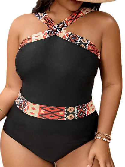 Plus Size Swimsuit Woman One-Piece Bikini High Waist Swimwear Women Bathing Suit Beach Swimming Brazilian Monokini