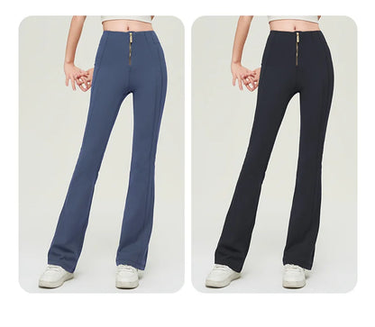 Bell Bottoms Yoga Pants Front Zip Bootcut Yoga Leggings Gym Pant Butt Lifting Yoga Legging Flare Leggings Zipper