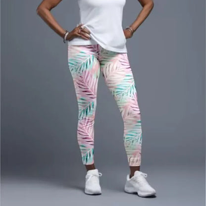 Women High Waist Elastic Pants Fashion High Waist 3D Print Fitness Yoga Gym Leggings