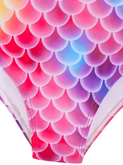 Swimming Suit Kids, One-Piece Swimwear, Girls Summer Clothes, One Shoulder Design with Ruffle, 3D Scale