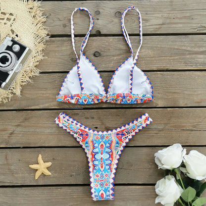 Brazilian Bikini Set Women Print Biquini Female Cut Bikinis Swimwear Push Up Swimsuit Bath Suit