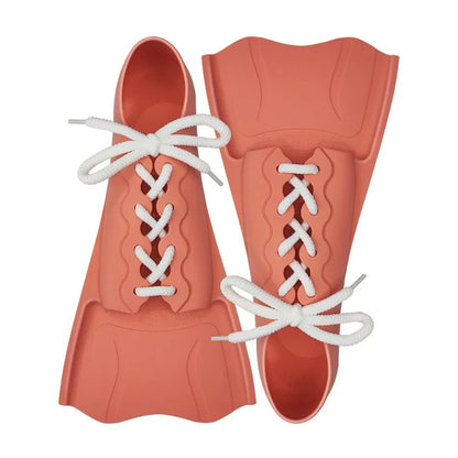 Short Swim Fins With Adjustable Heel Strap Silicone Swimming Diving Fins Comfortable Durable Soft Swim Fins for Kids Adults