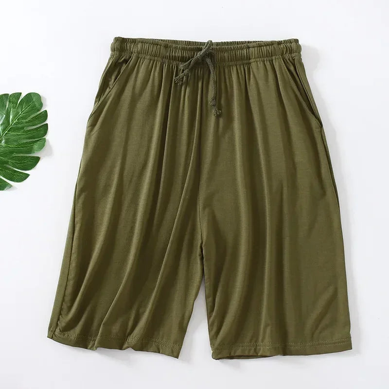 Plus Size 7XL 8XL Casual Sleep Shorts for Men Casual Modal Men's Pajamas Shorts Summer Soft Five Points Cotton Beach Shorts Male