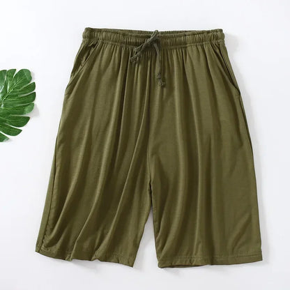Plus Size 7XL 8XL Casual Sleep Shorts for Men Casual Modal Men's Pajamas Shorts Summer Soft Five Points Cotton Beach Shorts Male
