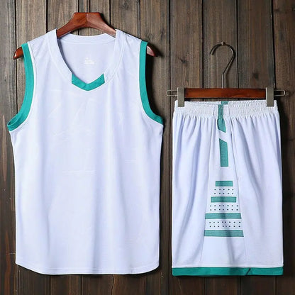 Summer Gym Running Short Set Sleeveless Tank Top Basketball Quick Dry Breathable Jersey Sport Shorts Competition Tracksuit Suit