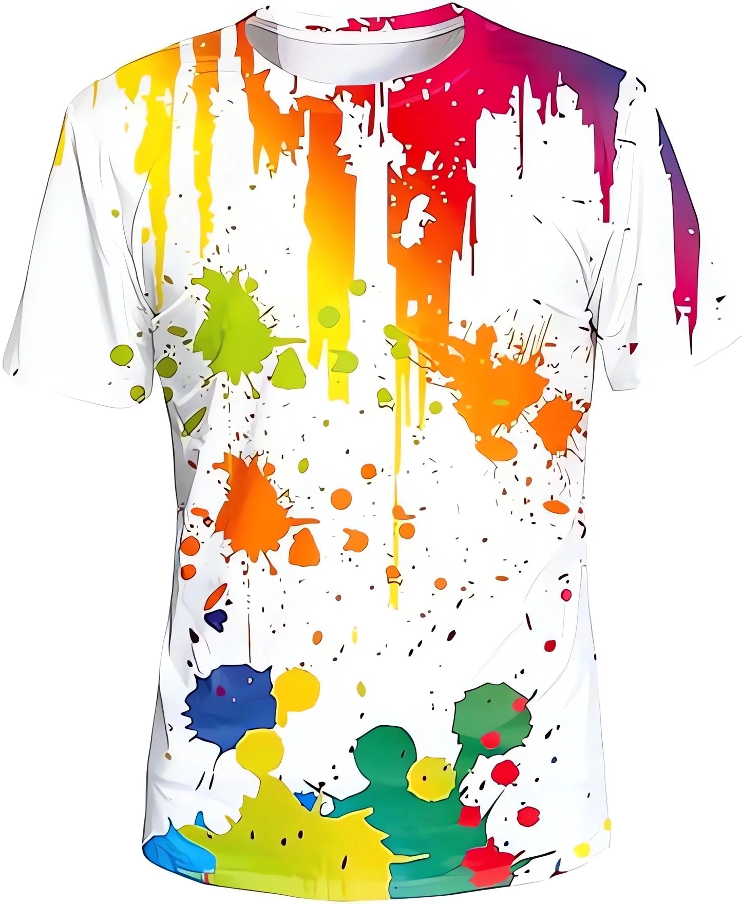 Neutral Color 3D Pattern T-shirt Sleeve with Round Neck Digital Design Suitable for Young People's Fashion and Trendy Comfort
