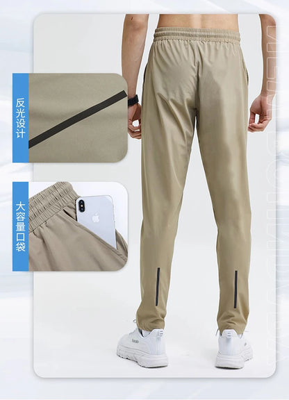 Pencil Pants Mens Gym Casual Sweatpants Pant Fishing Breathable Quick-Drying Ice Silk Outdoor Sports Cycling Jogging Training