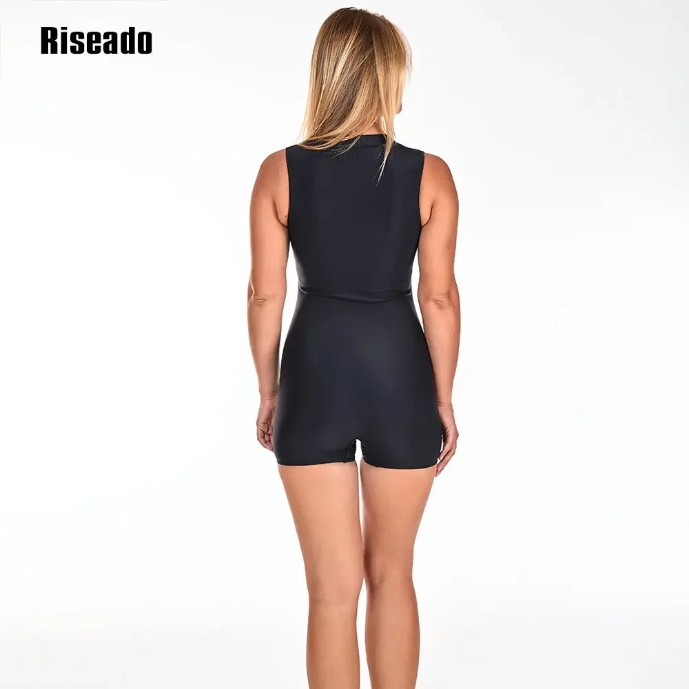 Boyleg One Piece Athletic Swimsuits with Shorts Sport Lap Bathing Suit Racerback Swimwear