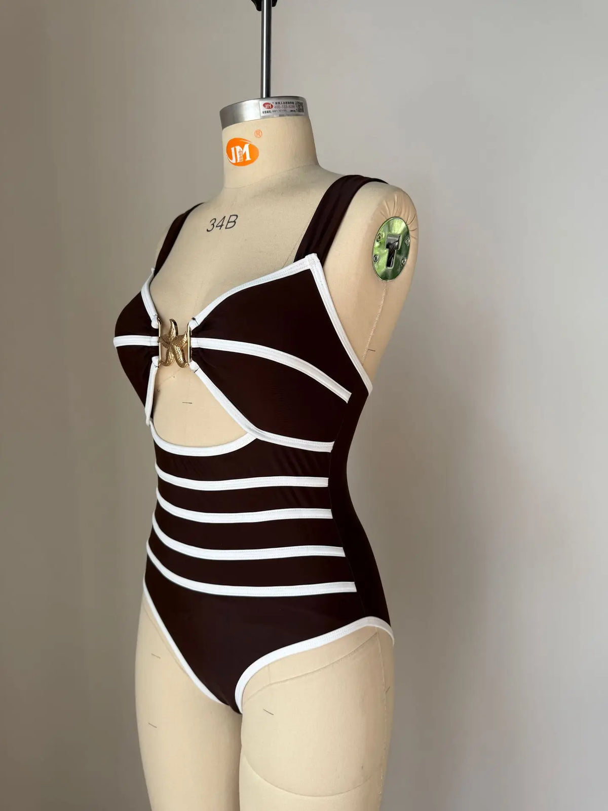Women's One Piece Swimsuit High Waisted Tummy Control Monokini Hollow Out Swimwear for Beach Beachwear Bathing Suit