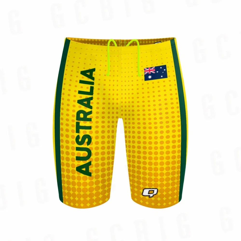 Brazil Men Beach Swimming Summer Jammers Swim Endurance Athletic Training Swimsuit Trunks For Swimwear Jammer Tight Surf Shorts