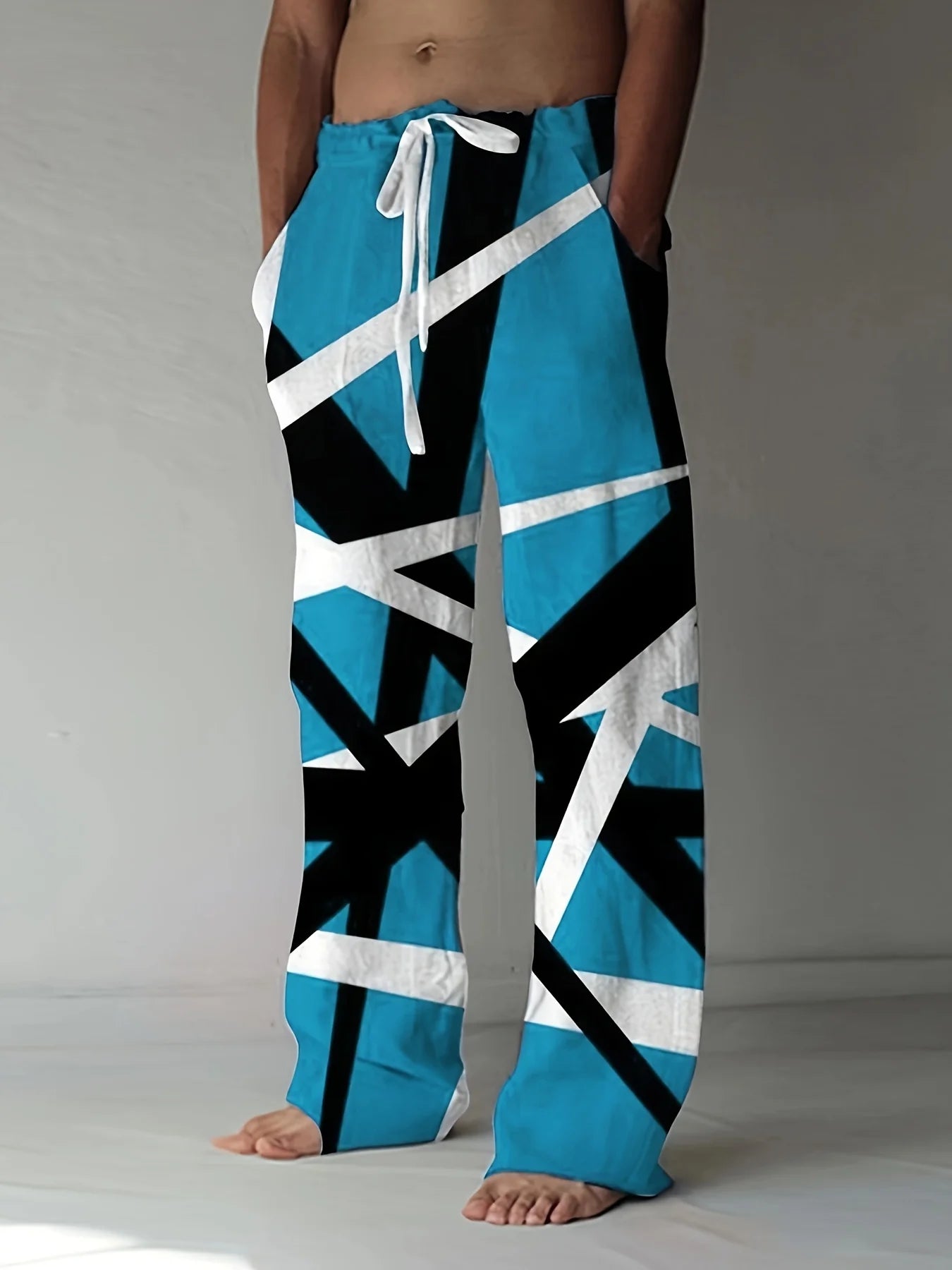 Oversized Casual Pants, Drawstring Wide-legged Pants, European And American Popular Urban Fashion Pants, Spring And Summer Pants