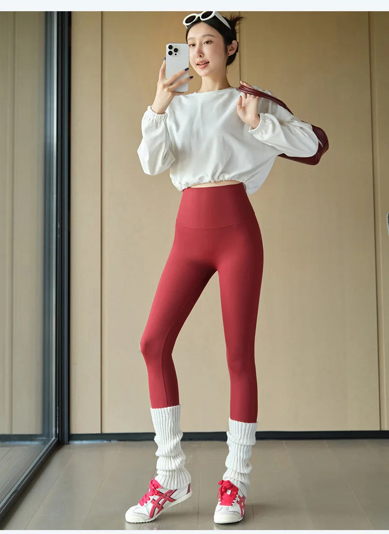 Sharkskin Sport Leggings Women High Waisted Butt Lifter Tight Fitting Fitness Yoga Push Up Leggings