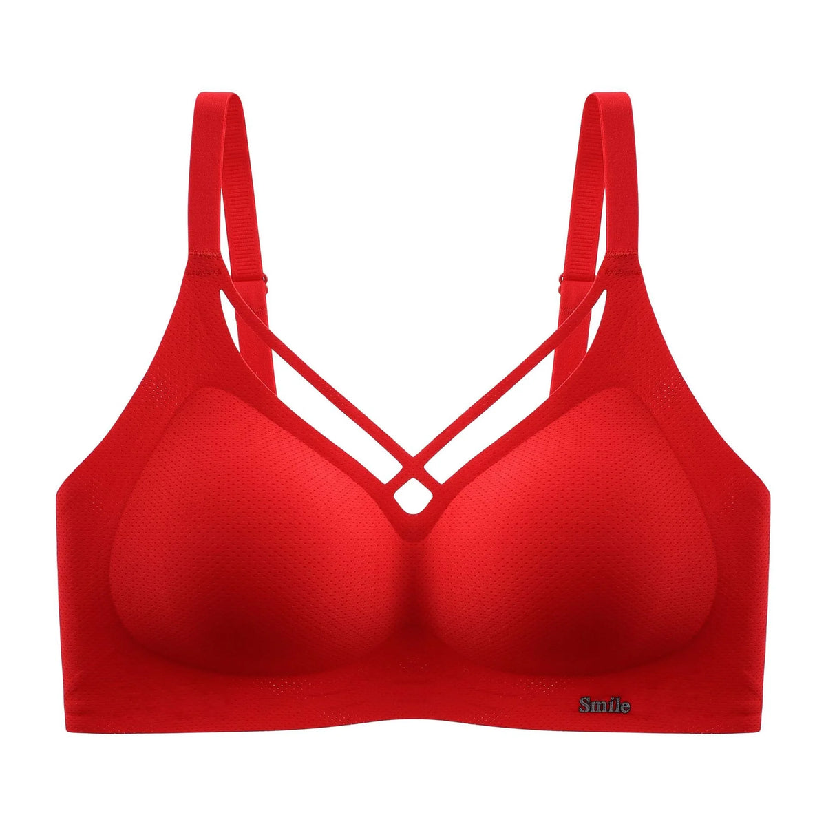 Traceless Semi-Fixed Cup Lingerie Thin Gel Soft Support Anti drops Adjustability No Steel Ring Super Soft Solid Color Bra 5XL 6XL