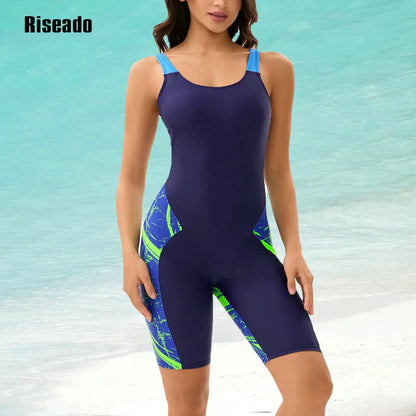 Athletic One Piece Swimsuits for Women Boyleg Swimwear Racerback Bathing Suits