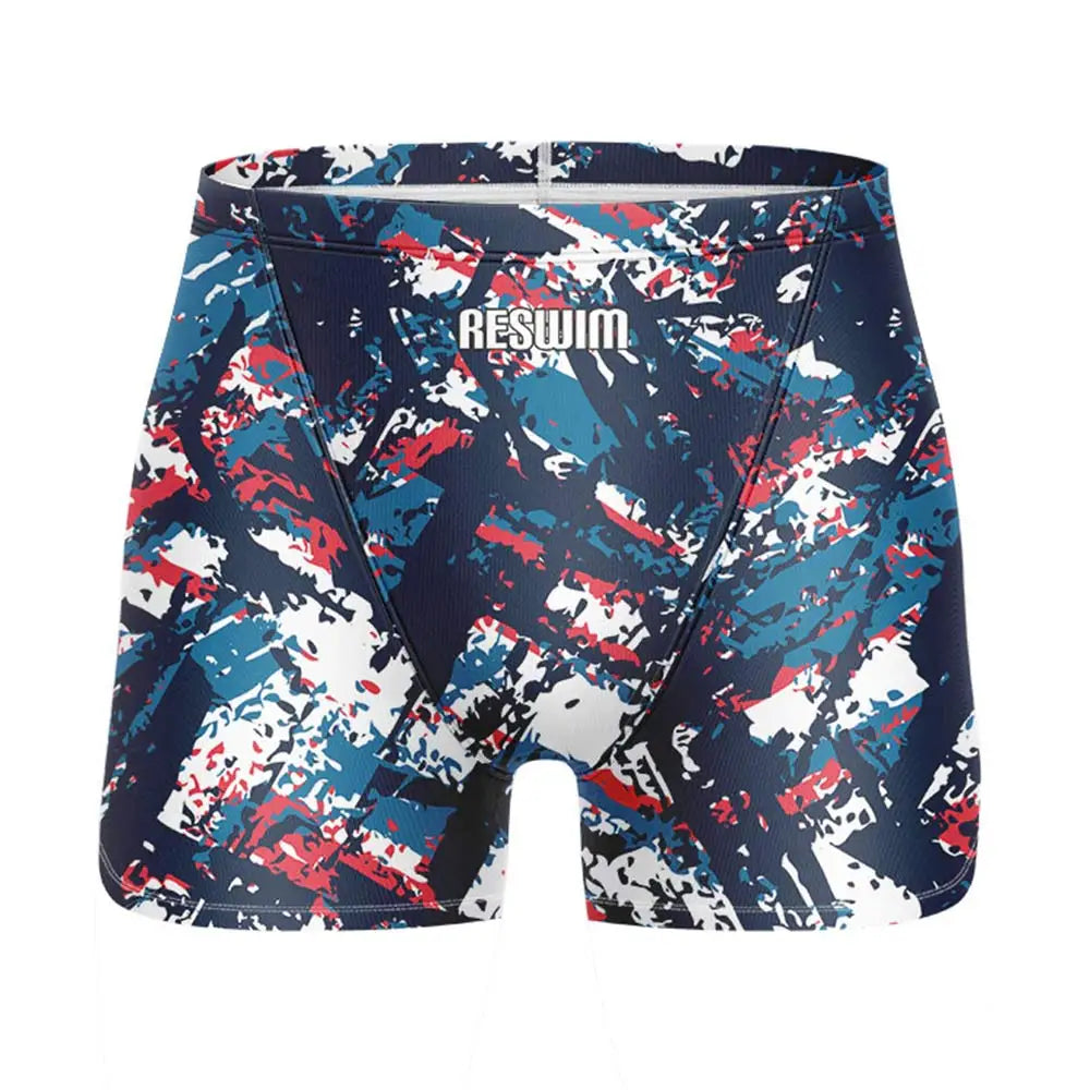 Men's Beach Tights Shorts Swim Jammer Swimsuit Swimming Trunks Athletic Training Swimwear Lycra Running Diving Surfing Pants