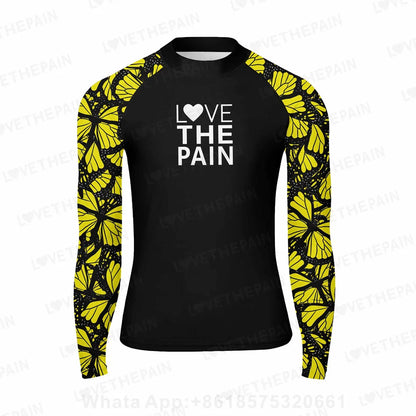 Mens Surf T-Shirt Tops Gym Training Clothes Swimwear Long Sleeve Swim Uv Tight Rash Guard Surfing Suit Rash Guards Camiseta