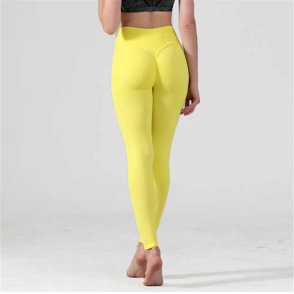 Dot Pattern High Waist Booty Yoga Leggings Women Sport Fitness Scrunch Leggings Push Up High Waist Gym Tights Yoga Pants