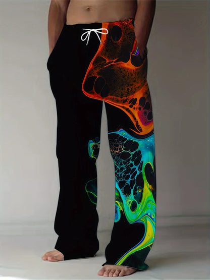 Oversized Casual Pants, Drawstring Wide-legged Pants, European And American Popular Urban Fashion Pants, Spring And Summer Pants