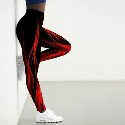 Women 3D Print Yoga Fitness Leggings High Waisted Skinny Cartoon Sport Running Pants Gym Clothes