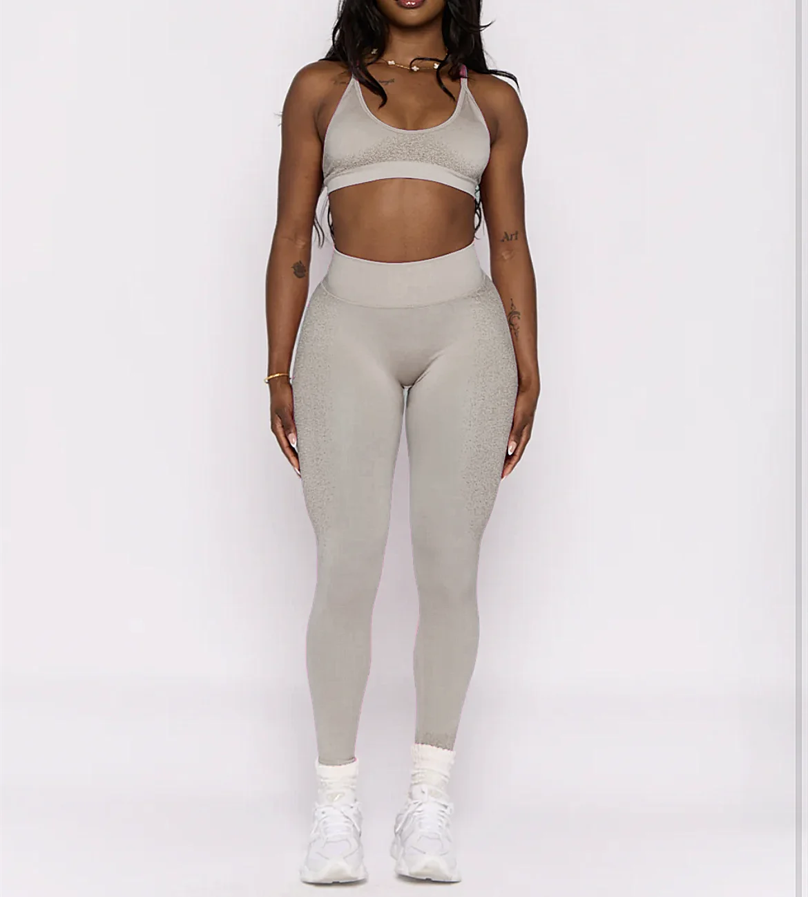 2PCS Pad Women Sport Sets Push Up Yoga Pants Hollow Back Gym Fitness Bra Workout Running Leggings, Seamless Sets